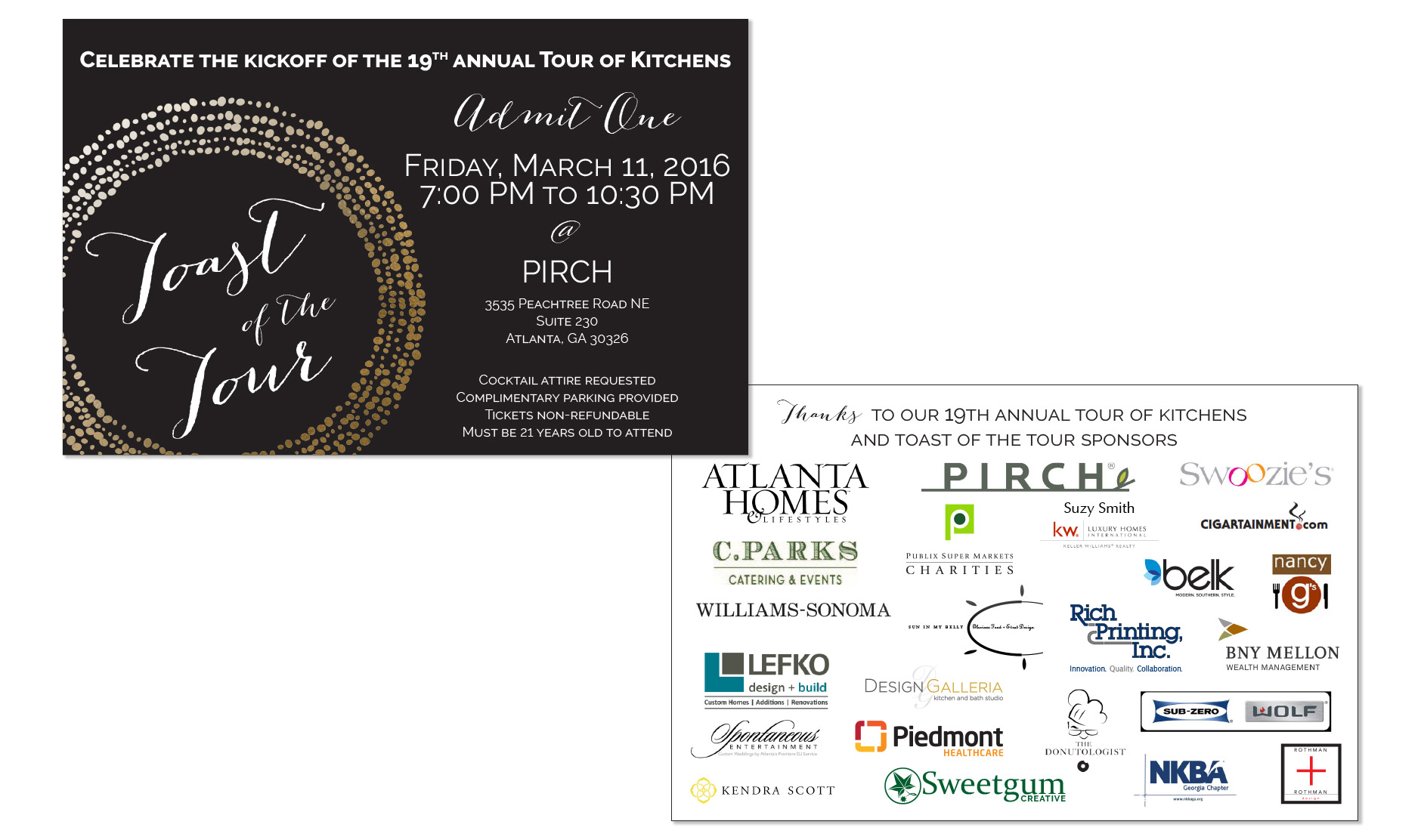 Toast of the Tour ticket